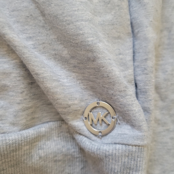 Michael Kors Grey Lace-Up Hoodie Sweatshirt XS - Picture 3 of 5